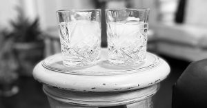 Pair of glass cups