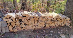 Stack of chopped wood