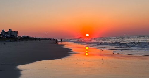 Sunset on the beach