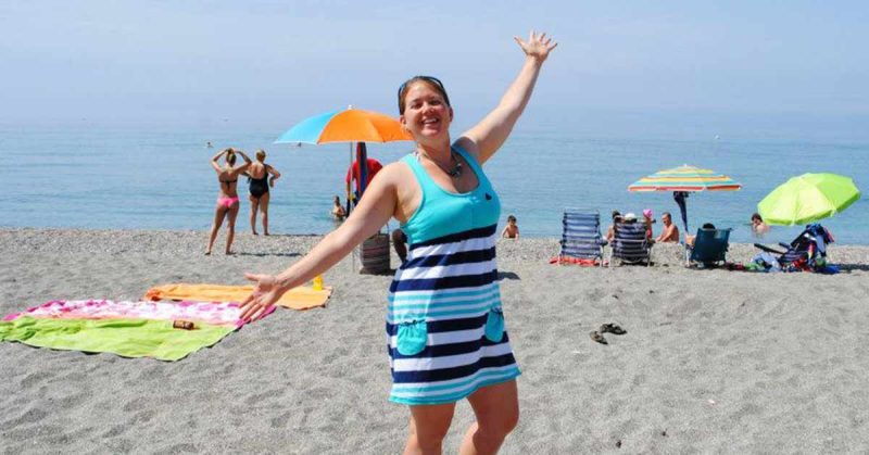 Woman on beach