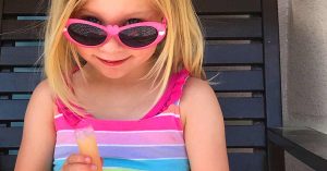 Young girl in sunglasses