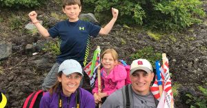 Kristi and her family on a hike