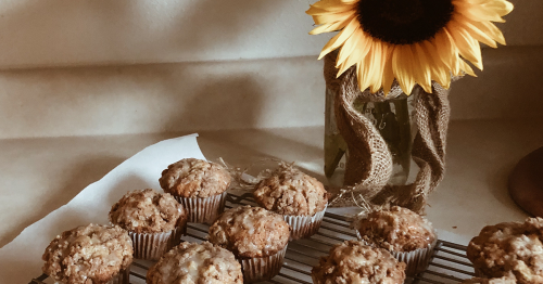 Flowers and muffins