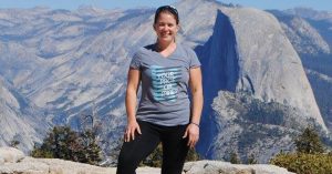A woman posing at Yosemite